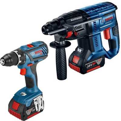 BOSCH SET AVVITATORE E MARTELLETTO A BATTERIE 18V 4Ah CON VALIGIE INCLUSE - immagine 5