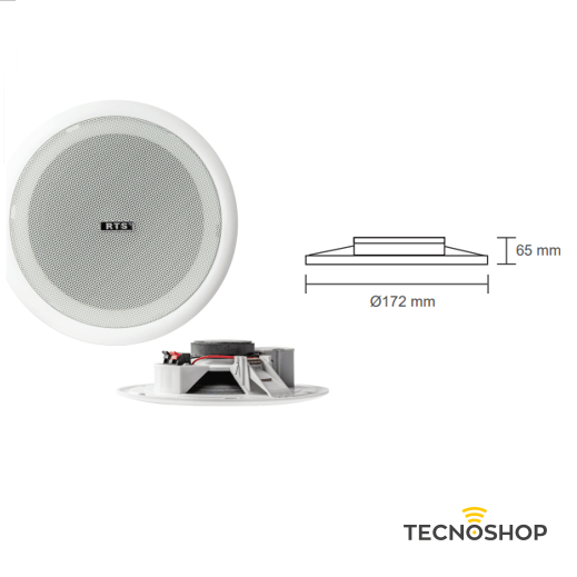 DIFFUSORE ROTONDO DA INCASSO “TS-DR150/6” 6/12WATT 100V - immagine 3
