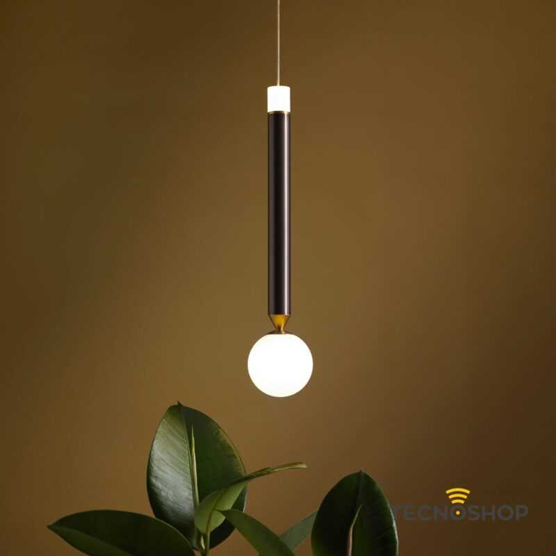 SOSPENSIONE SINGOLA SEVENTY 2W+4W 3000K 660LM MARRONE OSSIDATO - immagine 2