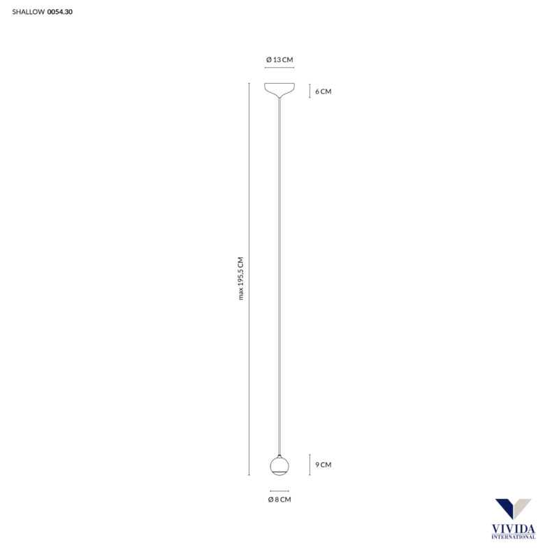SOSPENSIONE SHALLOW 1 SFERA D.9 5W 3000K 370LM NERO - immagine 3