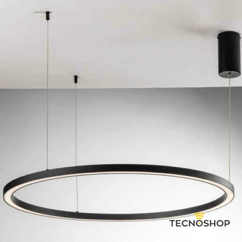 INTEC SOSPENSIONE LED CIRCOLARE "HOOP" 60W D.120cm TRICOLOR NERA - immagine 2