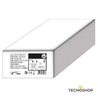 CENTRALINO AMPLIFICATO DA INTERNO 2UHF 1VHF - 2OUT C/FILTRO 5G - immagine 3