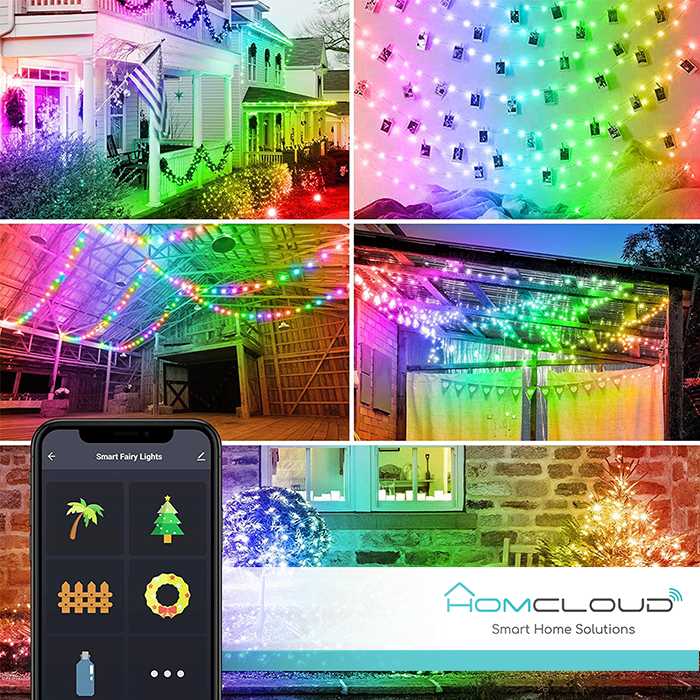 HOMCLOUD CATENARIA 10mt SMART WI-FI + BLUETOOTH CON 66 SFERE IP65 - immagine 5