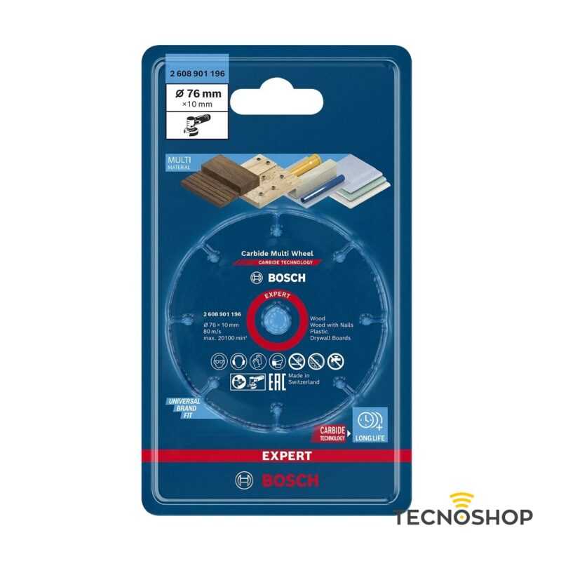 BOSCH DISCO DA TAGLIO UNIVERSALE PER PLASTICA/LEGNO Ø 76mm - immagine 3