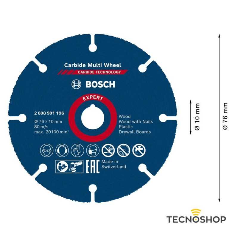 BOSCH DISCO DA TAGLIO UNIVERSALE PER PLASTICA/LEGNO Ø 76mm - immagine 2