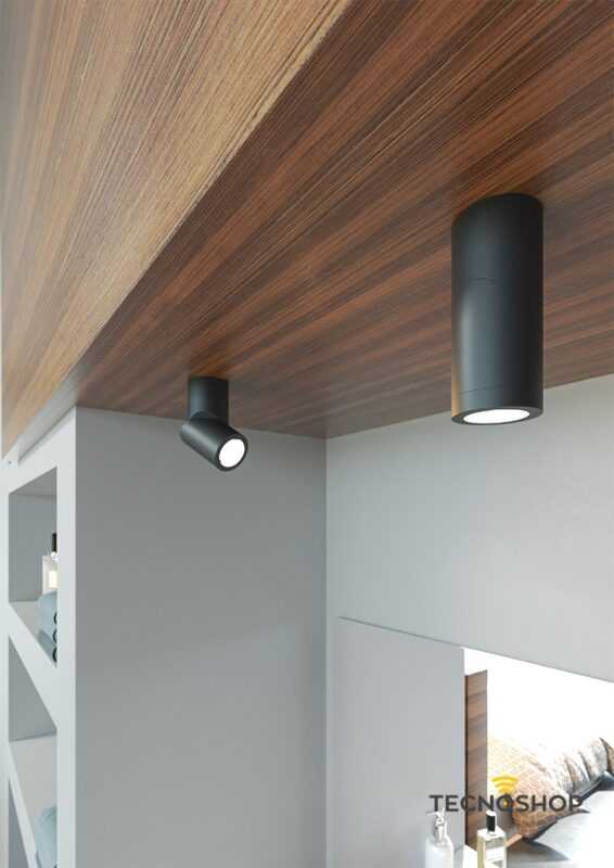 BENEITO CILINDRO SNODATO "PLUS" 8W CON 3 OTTICHE TRICOLOR NERO - immagine 2