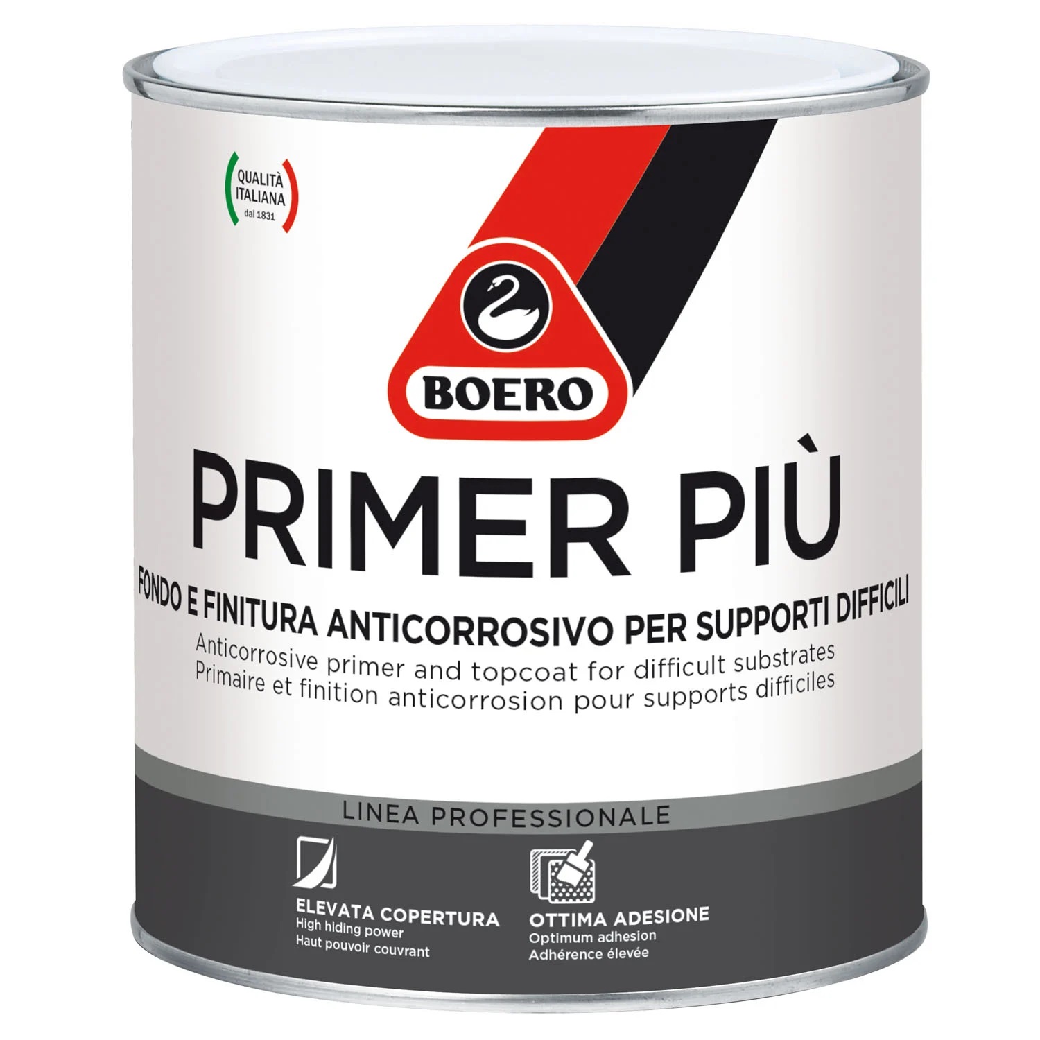 BOERO PRIMER PIÙ FONDO E FINITURA BIANCA ANTICORROSIVA 2,50 LT