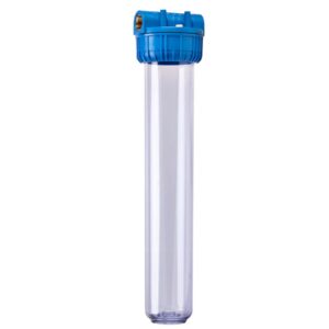 CONTENITORE 20" CON VASO TRASPARENTE ATTACCHI 3/4" INSERTO OTTONE