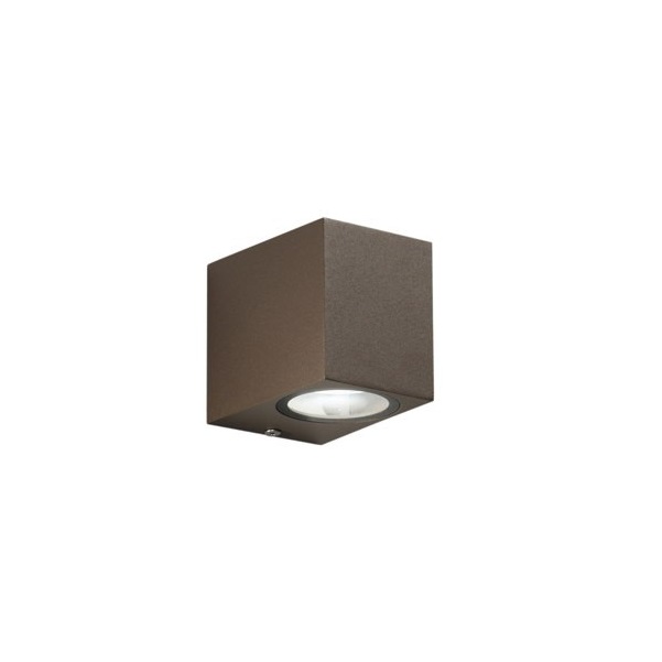 INTEC APPLIQUE MONOEMISSIONE QUBO 1xGU10 IP54 CORTEN