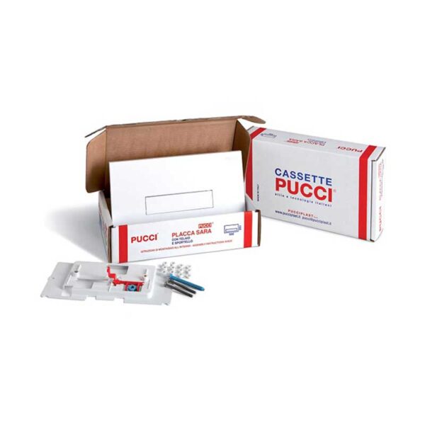 PLACCA RINNOVA PUCCI SARA BIANCA CON TELAIO E SPORTELLO 33x18 cm – 80179660