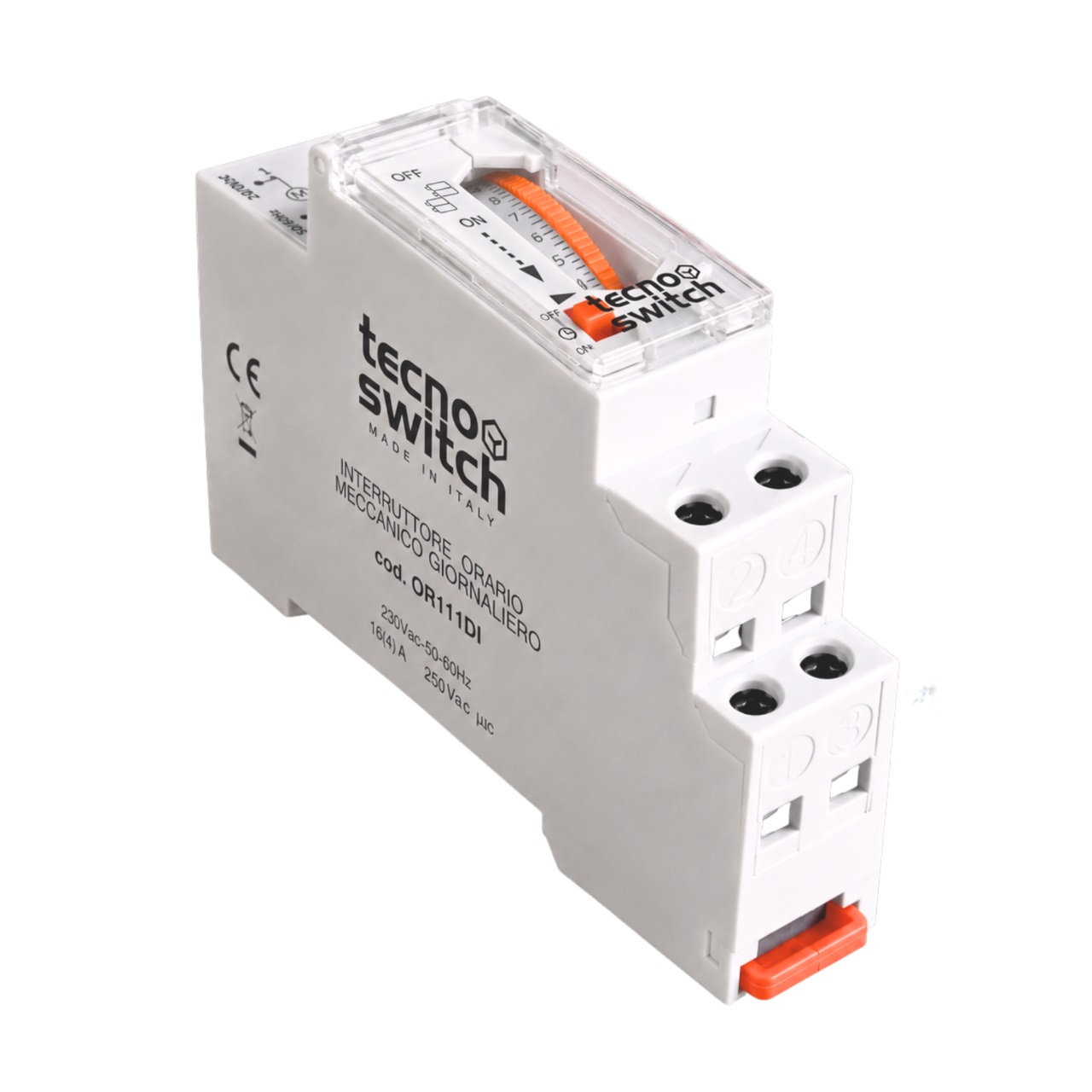 TECNOSWITCH INTERRUTTORE ORARIO GIORNALIERO OR111DI 16A 230V DIN