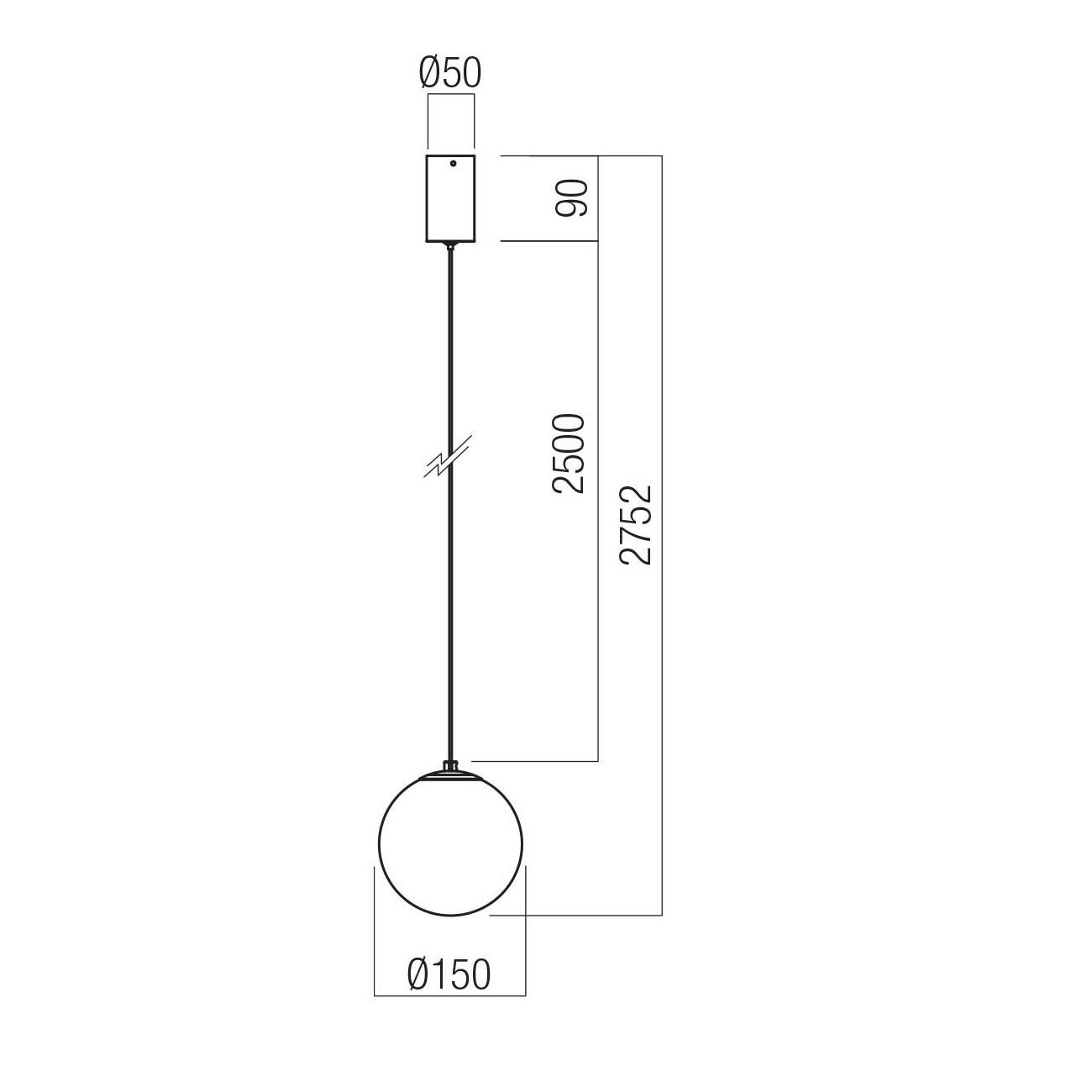 REDO SOSPENSIONE IRIDES 5W 3000K D.150mm NERA - immagine 2