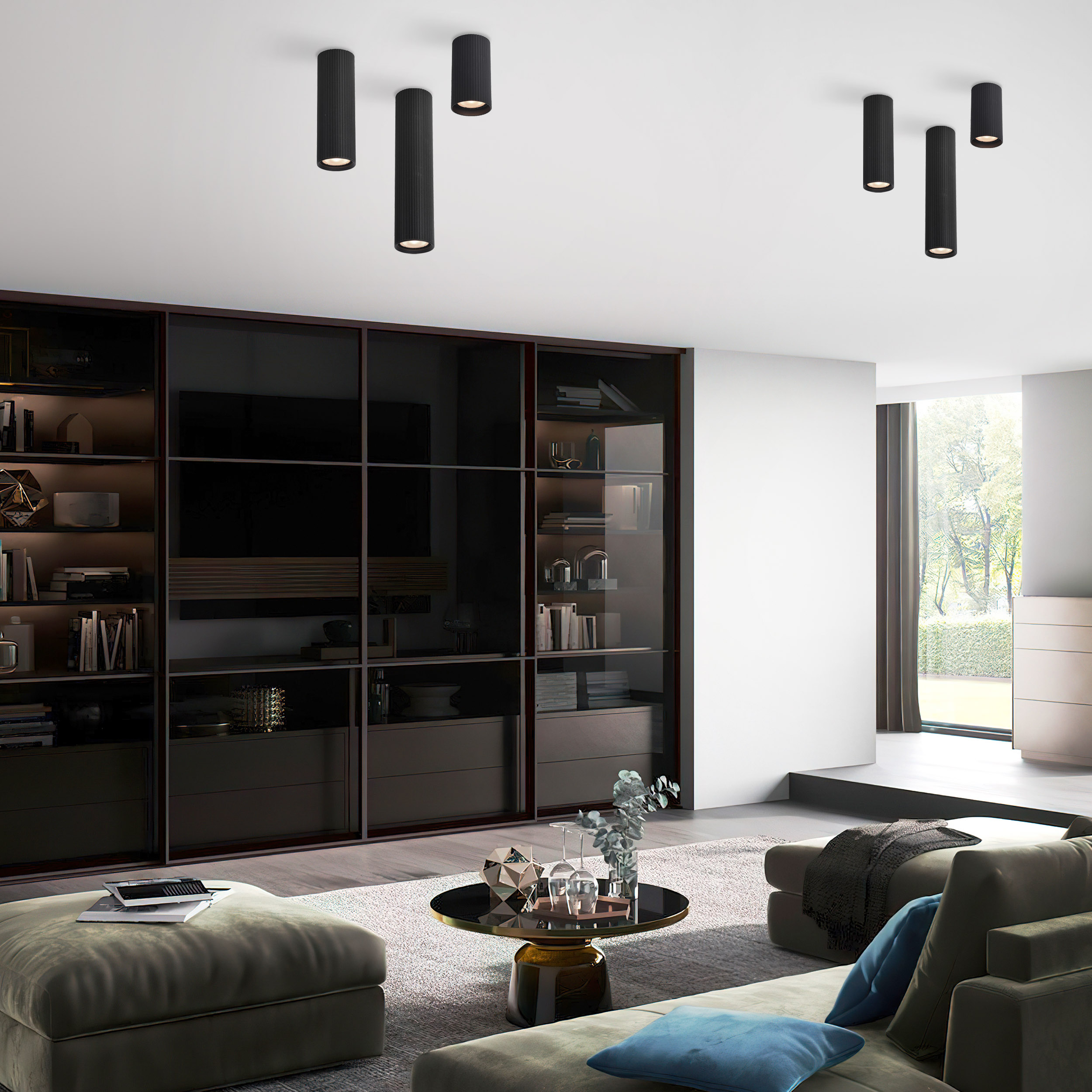 TK LIGHTING LAMPADA DA SOFFITTO TUNE L 1xGU10 NERO - immagine 2