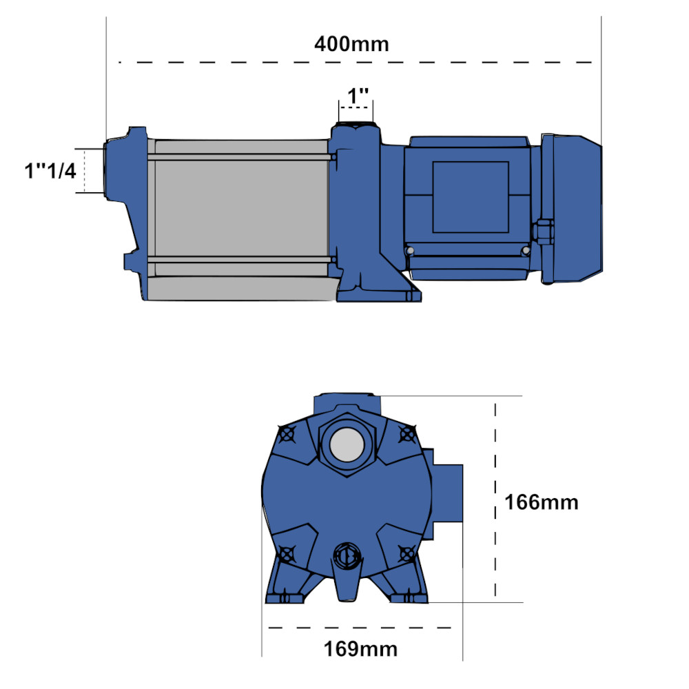 EBARA POMPA CENTRIFUGA MULTISTADIO TRIFASE COMPACT B/12 DA 1,2HP - immagine 2