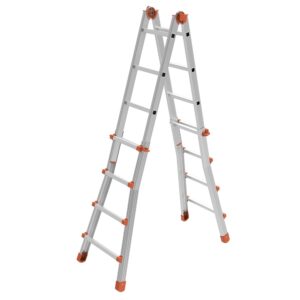 MARCHETTI SCALA TELESCOPICA IN ALLUMINIO 20 GRADINI 5,20 m PROFESSIONALE PORTATA 150 kg