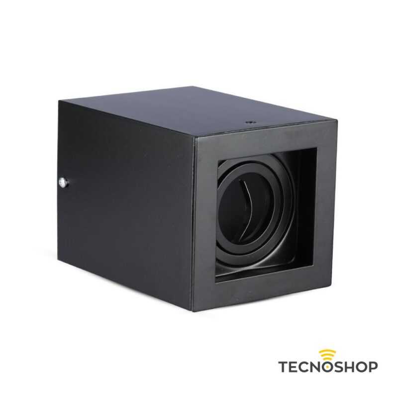CUBO A SOFFITTO 1xGU10 IN ALLUMINIO NERO - immagine 2