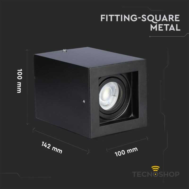CUBO A SOFFITTO 1xGU10 IN ALLUMINIO NERO - immagine 5