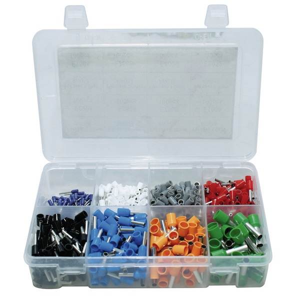 LIFE KIT 600 PEZZI CAPOCORDA PUNTALINI A CRIMPARE IN RAME DA 0,5-10 mm²