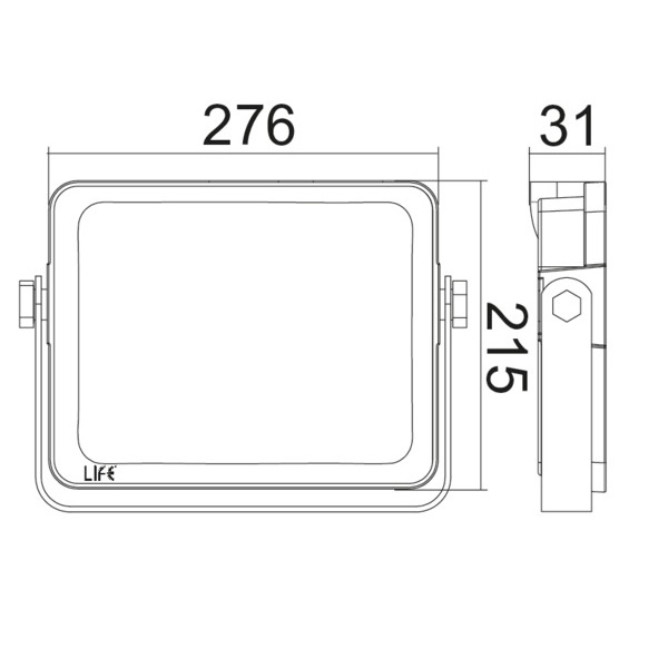 FARETTO LED SLIM BIANCO IP65 100W 3000K 9200lm - immagine 2
