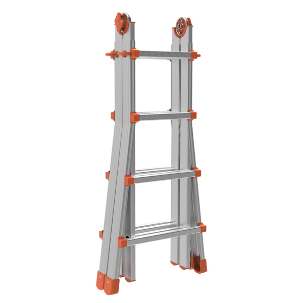 MARCHETTI SCALA TELESCOPICA IN ALLUMINIO 16 GRADINI 4,10 m PROFESSIONALE PORTATA 150 kg - immagine 2