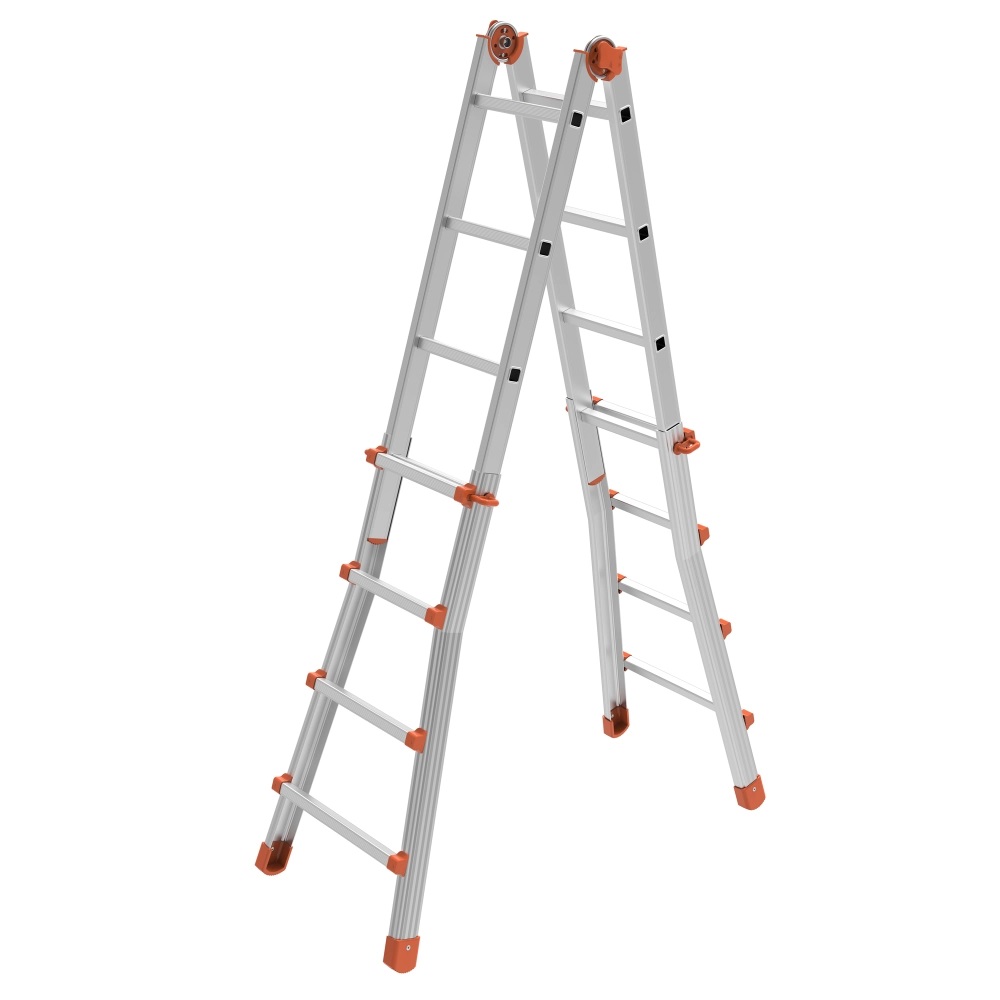 MARCHETTI SCALA TELESCOPICA IN ALLUMINIO 16 GRADINI 4,10 m PROFESSIONALE PORTATA 150 kg
