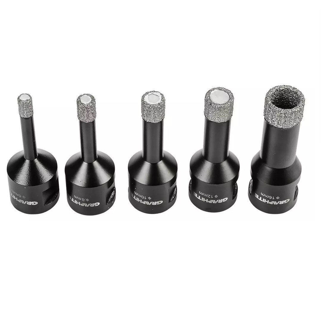 TOPEX KIT 5 SEGHE A TAZZA DIAMANTATE (6,8,10,12,16 mm) - immagine 4