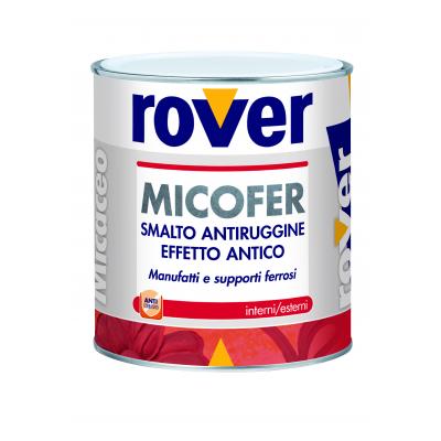 ROVER SMALTO ANTIRUGGINE MICOFER EFFETTO ANTICO GRIGIO ARGENTO GRANA GROSSA 0,75 LT