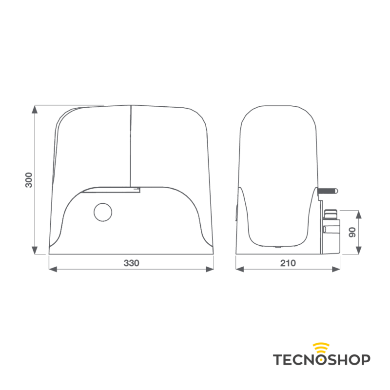KEY KIT SCORREVOLE SUN 24V 1100KG CON LIGHT SYSTEM - immagine 2