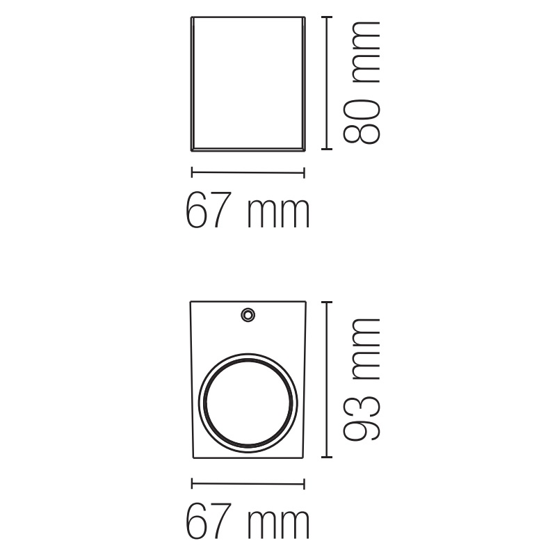 INTEC APPLIQUE MONOEMISSIONE QUBO 1xGU10 IP54 BIANCO - immagine 2