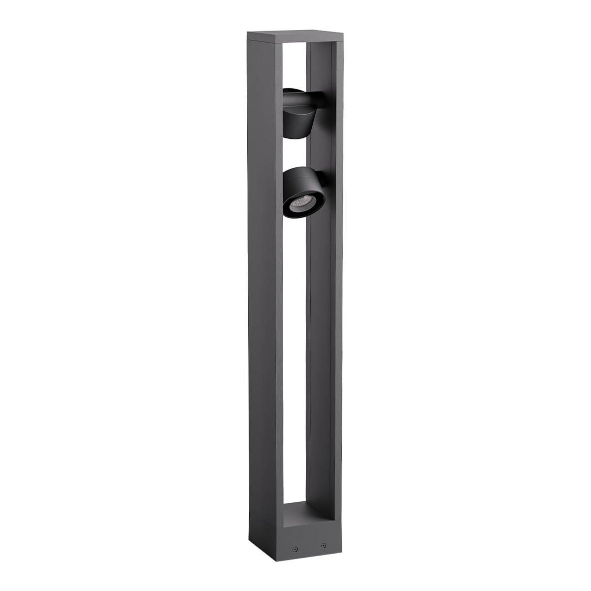 REDO PALETTO LED DA GIARDINO XROCK REDO 2 x 9 W 3000K IP65 GRIGIO SCURO ORIENTABILE