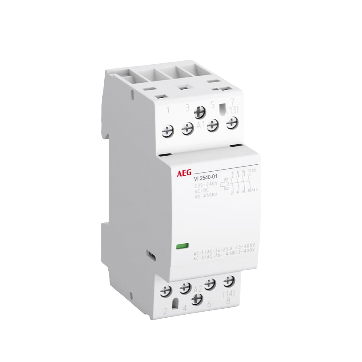 AEG CONTATTORE 25A 4NO 230VAC/DC 2 MODULI